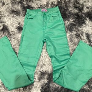 Green leather pants edikted
